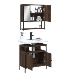 Ensemble de meubles de salle de bain 2 pcs Chêne marron