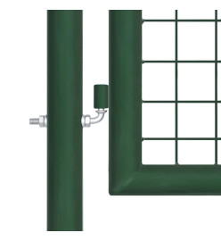 Portail en treillis de jardin Acier 400 x 100 cm Vert