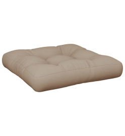 Coussin de palette taupe 50x50x12 cm tissu