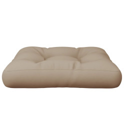 Coussin de palette taupe 50x50x12 cm tissu