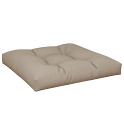 Coussin de palette taupe 80x80x12 cm tissu