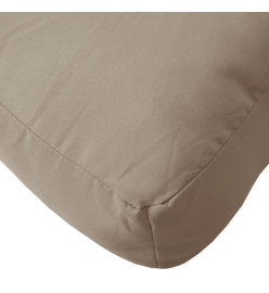 Coussin de palette taupe 80x80x12 cm tissu