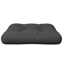 Coussin de palette noir 60x60x12 cm tissu