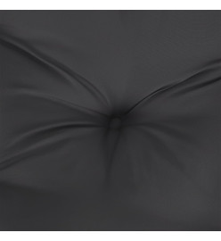 Coussin de palette noir 60x60x12 cm tissu