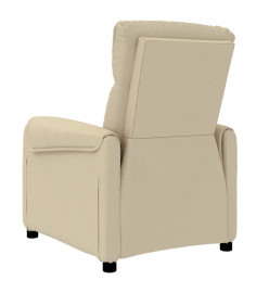 Fauteuil inclinable électrique Crème Tissu