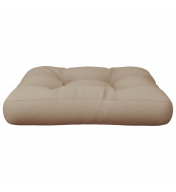 Coussin de palette taupe 60x60x12 cm tissu