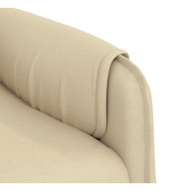 Fauteuil inclinable électrique Crème Tissu