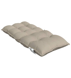 Coussins de chaise à dossier bas lot de 4 taupe tissu oxford