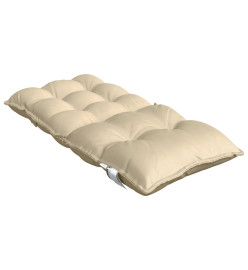 Coussins de chaise à dossier bas lot de 2 beige tissu oxford