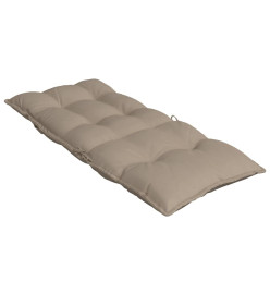 Coussins de chaise à dossier haut lot de 6 taupe tissu oxford