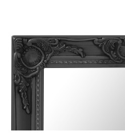 Miroir mural style baroque 50x50 cm noir