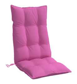 Coussins de chaise à dossier haut lot de 4 rose tissu oxford