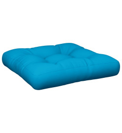 Coussin de palette bleu 60x60x12 cm tissu