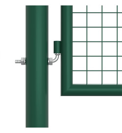 Portail en treillis de jardin Acier 400 x 125 cm Vert