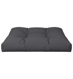 Coussin de palette noir 80x80x12 cm tissu
