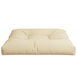 Coussin de palette beige 80x80x12 cm tissu