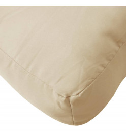 Coussin de palette beige 80x80x12 cm tissu