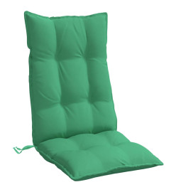 Coussins de chaise à dossier haut lot de 4 vert tissu oxford