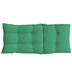 Coussins de chaise à dossier haut lot de 4 vert tissu oxford