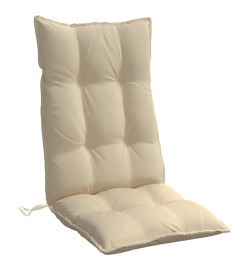 Coussins de chaise à dossier haut lot de 6 beige tissu oxford