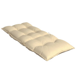 Coussins de chaise à dossier haut lot de 2 beige tissu oxford