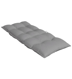 Coussins de chaise à dossier haut lot de 2 gris tissu oxford