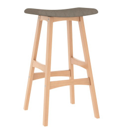 Tabourets de bar lot de 2 taupe tissu