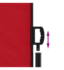 Auvent latéral rétractable rouge 120x600 cm