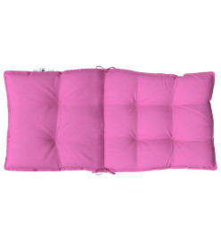 Coussins de chaise à dossier bas lot de 2 rose tissu oxford