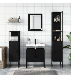 Ensemble d’armoires salle de bain 4 pcs noir bois d'ingénierie