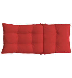 Coussins de chaise à dossier haut lot de 2 rouge tissu oxford