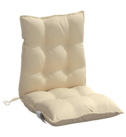 Coussins de chaise à dossier bas lot de 4 beige tissu oxford