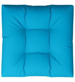 Coussin de palette bleu 80x80x12 cm tissu