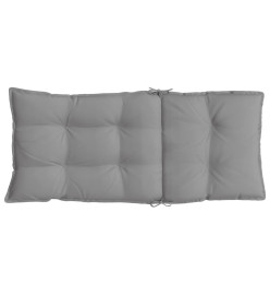 Coussins de chaise à dossier haut lot de 4 gris tissu oxford