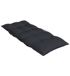 Coussins de chaise à dossier haut lot de 6 noir tissu oxford