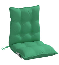 Coussins de chaise à dossier bas lot de 2 vert tissu oxford