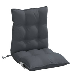 Coussins de chaise à dossier bas lot de 6 anthracite