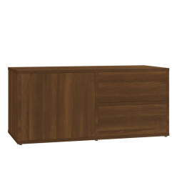 Meuble TV Chêne marron 80x34x36 cm Bois d'ingénierie