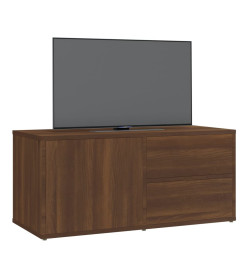 Meuble TV Chêne marron 80x34x36 cm Bois d'ingénierie