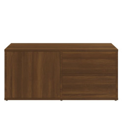 Meuble TV Chêne marron 80x34x36 cm Bois d'ingénierie