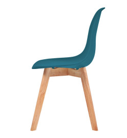 Chaises à manger lot de 2 turquoise plastique