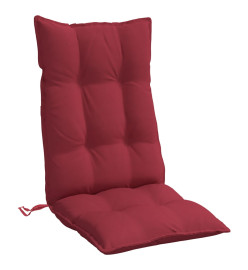 Coussins de chaise à dossier haut lot de 6 rouge bordeaux