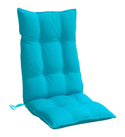 Coussins de chaise à dossier haut lot de 6 turquoise