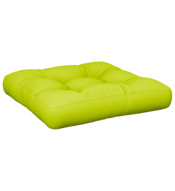 Coussin de palette vert brillant 60x60x12 cm tissu