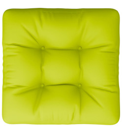 Coussin de palette vert brillant 60x60x12 cm tissu