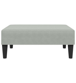 Ensemble de canapés 2 pcs avec coussins gris clair velours