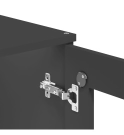 Buffet VIKEN gris anthracite 80x40x200 cm bois massif de pin