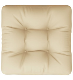 Coussin de palette beige 60x60x12 cm tissu