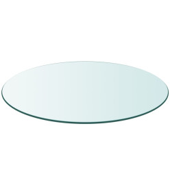 Dessus de table ronde en verre trempé 700 mm