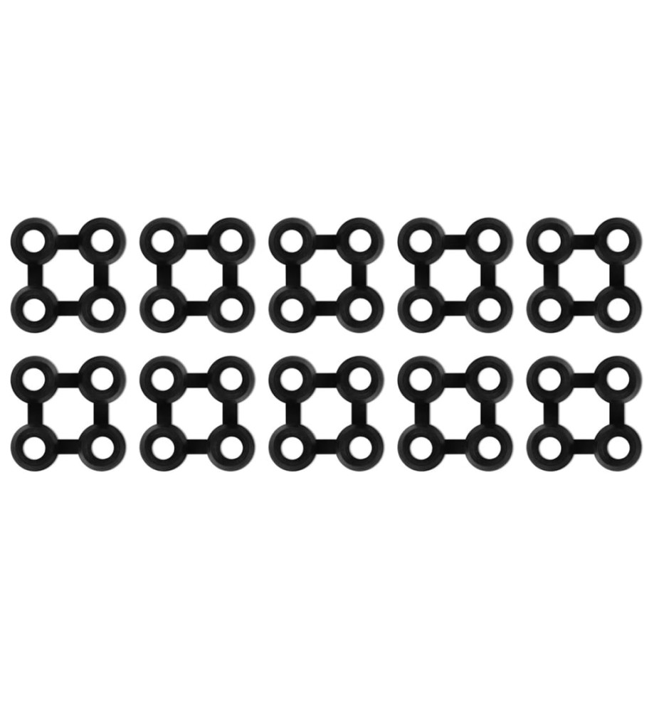 Connecteurs de tapis 10 pcs caoutchouc noir Connecteurs de tapis 10 pcs caoutchouc noir